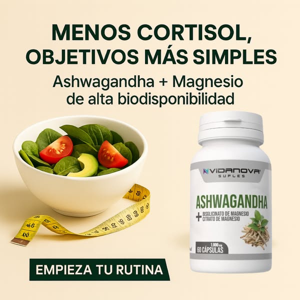 Ashwagandha + Magnesio 1000mg 60 Caps Premium™