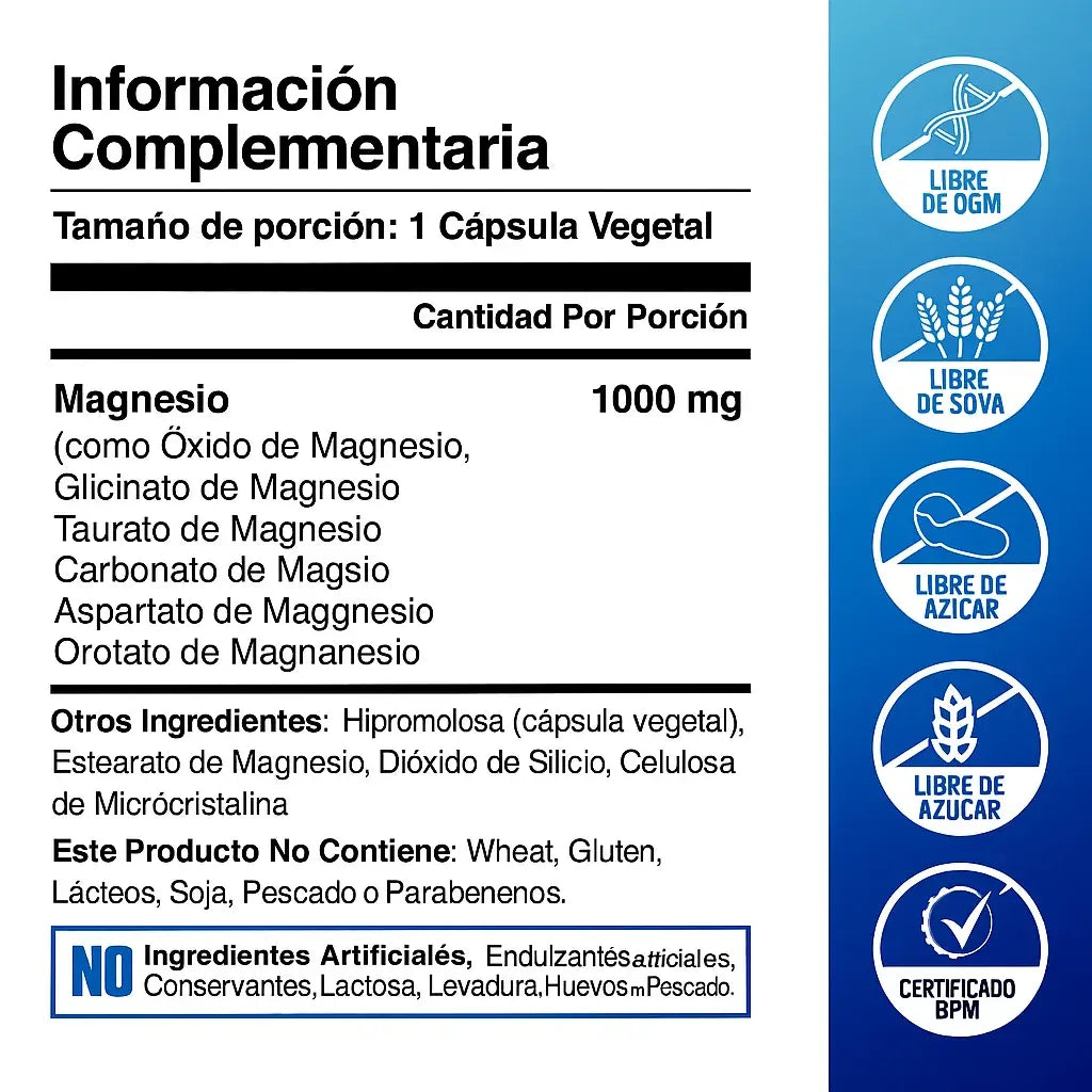 MAGNESIO 8 en 1 COMPLEX  Topux™